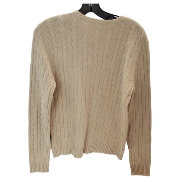 Ralph Lauren Camel Cable-Knit 100% Cashmere Sweater - Picture 3 of 3